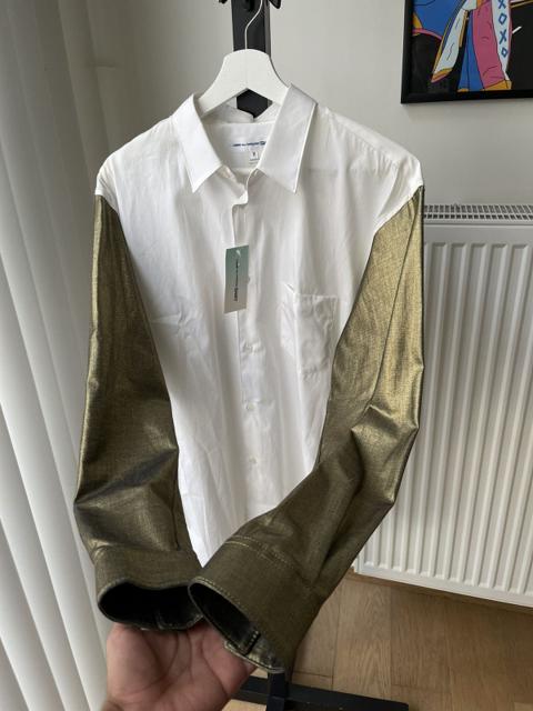 Comme Des Garcons Shirt AW17 White Shirt With Gold Sleeves