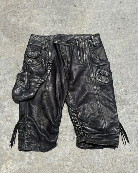 14th Addiction Leather "Raven" Shorts/Capris