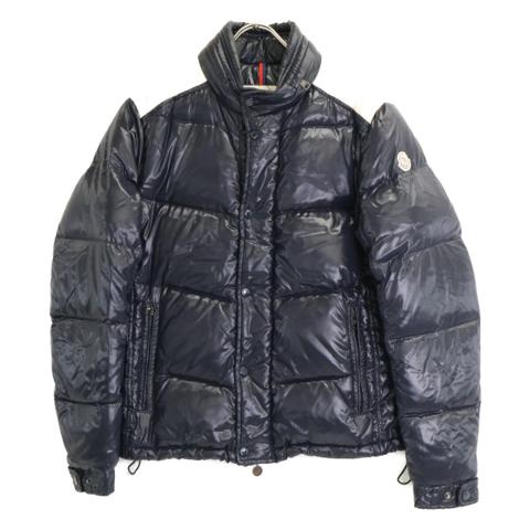 MONCLER 40349 Austin Navy Nylon Down Coat Size 4