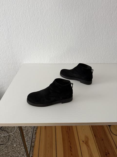 Marsell Zucca Zeppa Ankle Boots Black Suede Back Zip Closure