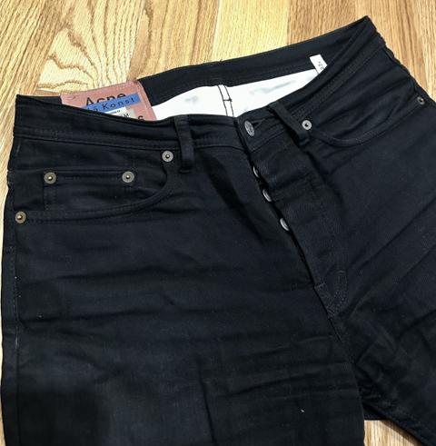 Acne Studios Studio River Stay Black Jeans Denim Raw