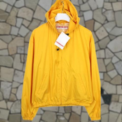 ASPESI Nord Jacket Men's MEDIUM Full Zip Hooded Mesh Lined Lightweight Yellow