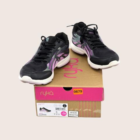 Ryka Devo Plus 3 Walking Shoes Women 12W Black Pink Sneaker Athletic