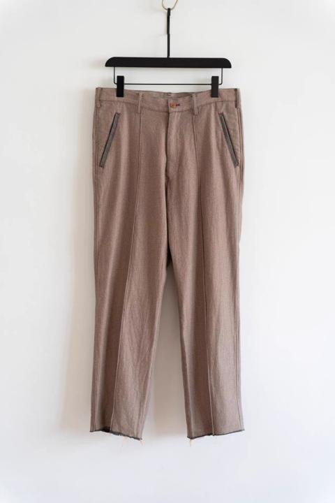 Sulvam 19ss Cut-Off Raw Edge Trousers K4