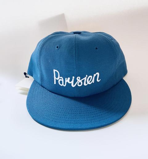 Maison Kitsune Parisien Baseball Cap One Size Blue White New