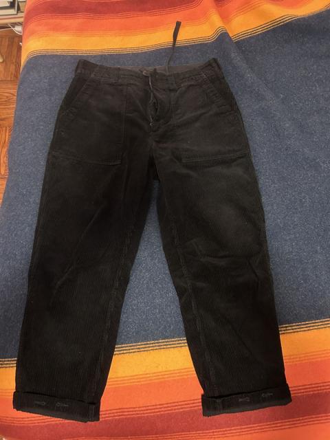 Black Corduroy Fatigue Pant Size M