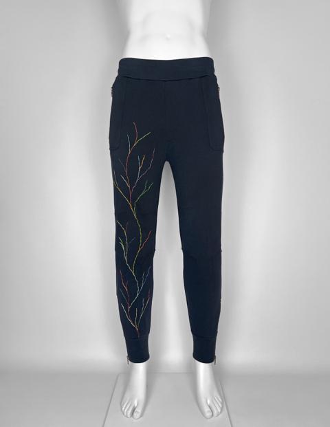 EMBROIDERED ZIPPER SWEATPANTS - EXTREMELY RARE - EXCLUSIVE -