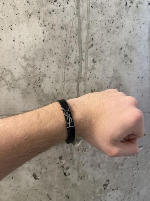 SAINT LAURENT Cassandre leather bracelet