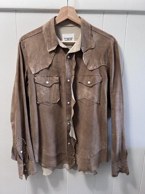Roughout Western Leather Shirt