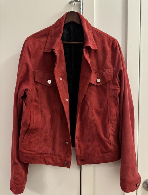 JJL RED SUEDE TRUCKER