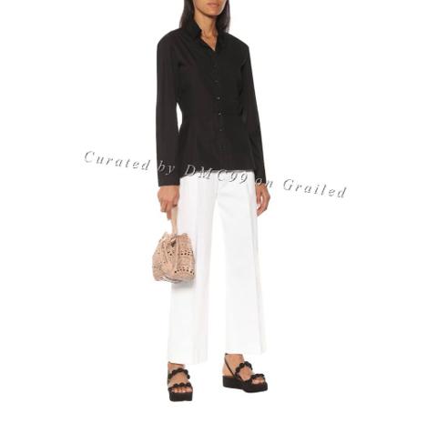 Alaia Black Long Sleeve Cotton Shirt