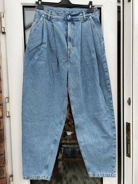 Pleated denim