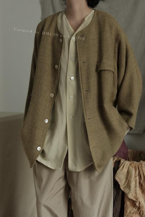 Jurgen Lehl Woven Wool Japanese Coat