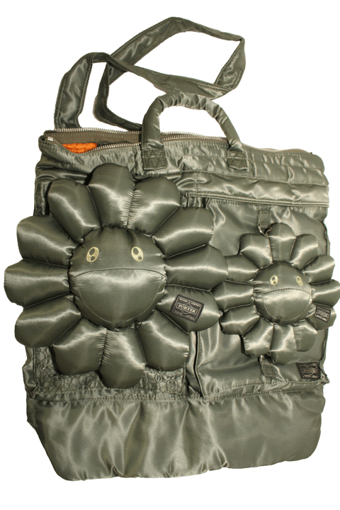 Takashi Murakami x PORTER 2Way Helmet Bag Sage Green