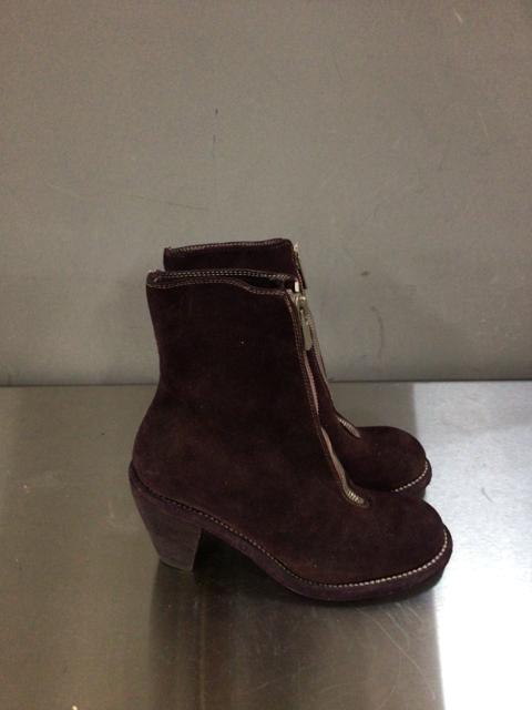 Guidi Front zip boots purple
