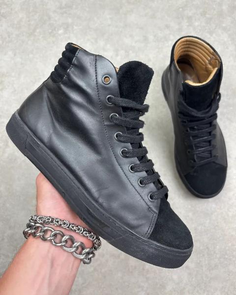 Damir Doma Black Suede High Top Sneakers