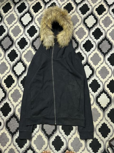 Vintage tngt asymmetric faux fur hoodie