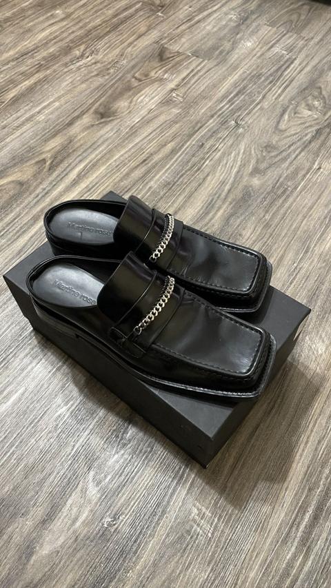 Martine rose square toe mule loafer