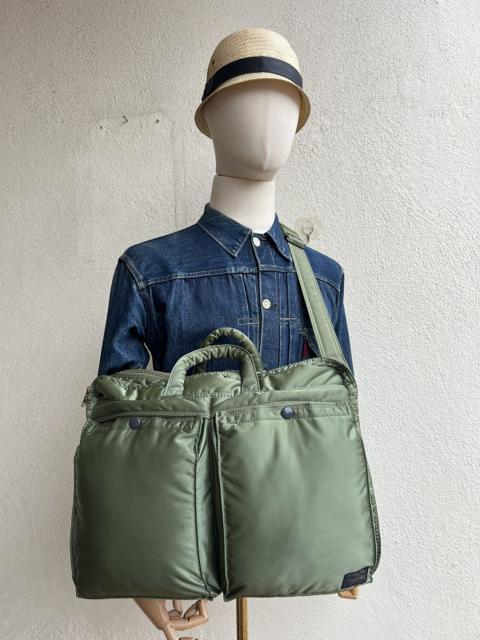 Porter Yoshida Olive Green 2 Way Tanker Bag