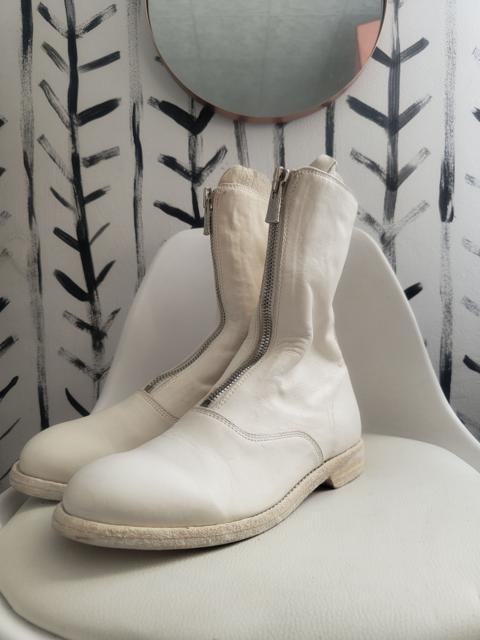 Guidi 310 ecru front ZIP boots