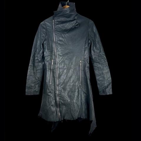 Yasuyuki Ishii 90’s Asymmetric Double Leather Coat