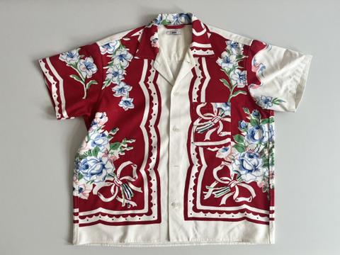 Bode Hand Painted Red Bowling Shirt