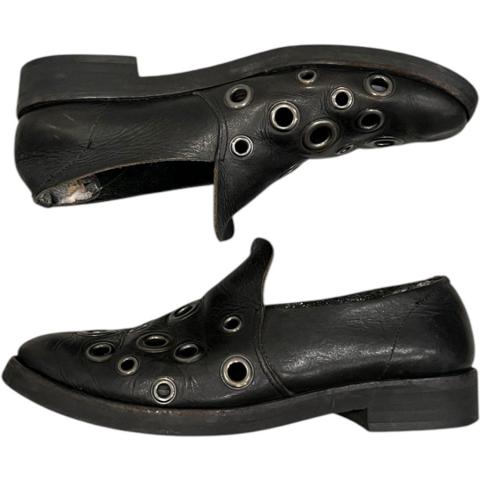 Isamu Katayama BACKLASH Italian Calf Shoulder Eyelet loafers