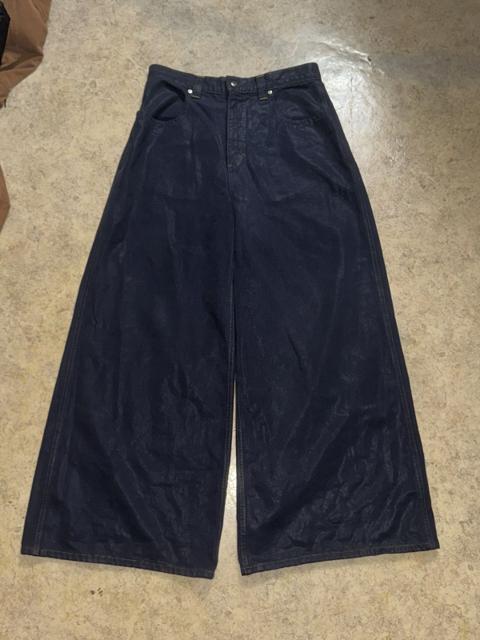 Eckhaus Latta waxed wide leg denim