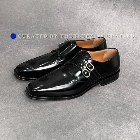 Maison Margiela Black Leather Casual Shoes