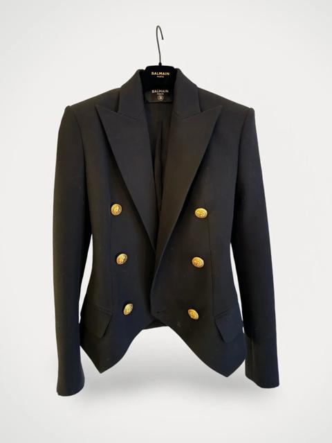 Balmain Wool Double Breasted Jacket Blazer