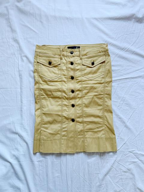 2000s Just Cavalli Gold Denim Skirt