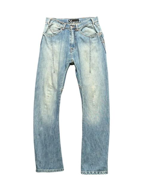 00's archive Andrew Mackenzie hybrid distressed denim