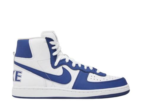 o1mle0924 High-Top Sneakers in White & Blue
