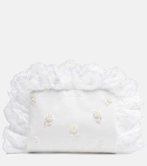 Simone Rocha Pillowcase embellished ruffled clutch