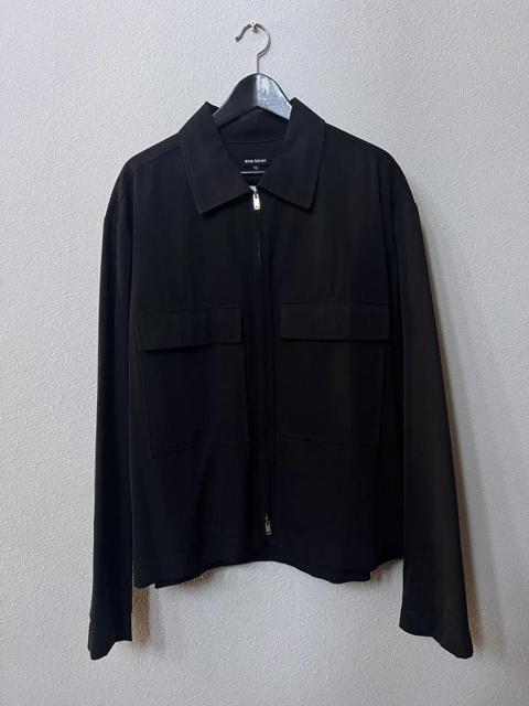 Tropical wool zip jacket xl black