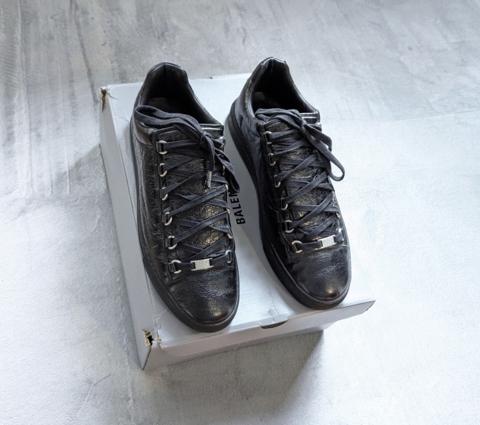Balenciaga Arena Sneakers Black 12 Low Tops Leather