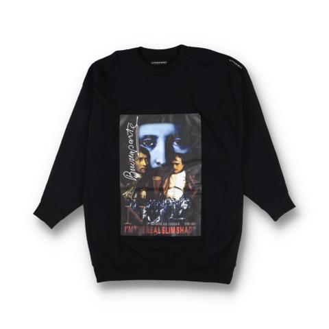 Black Slim Shady Napoleon Logo Supersize Sweatshirt