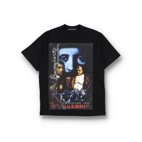 Black Slim Shady Napoleon Logo Oversized T-Shirt