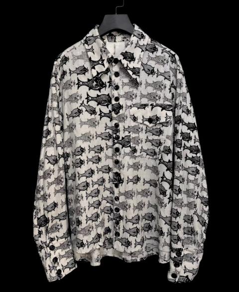 John Alexander Skelton AW21 Limited Fish Print Shirt DDDD5