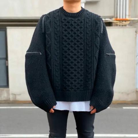 TAKAHIROMIYASHITA THESOLOIST. Zipped Balloon Knit Sweater