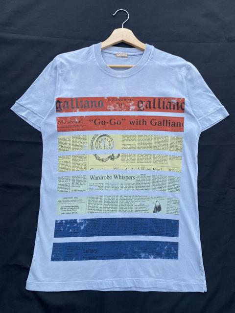 Rare Vintage John Galliano Newspaper Print graphic Tshirt
