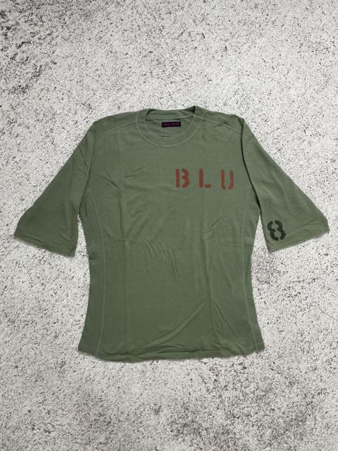 Vintage Raglan Blue Blue Japan Military T Shirt