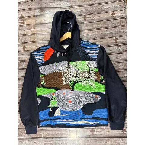 HENRIK VIBSKOV 21aw wool blend embroidered hoodie sz XS colo