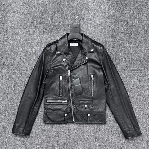 HEDI SLIMANE X SAINT LAURENT BLOOD LUSTER LEATHER JACKET L01