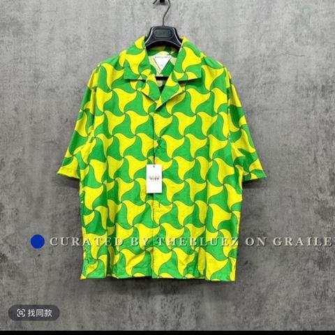 Bottega Veneta Geometric Print Short-Sleeve Shirt
