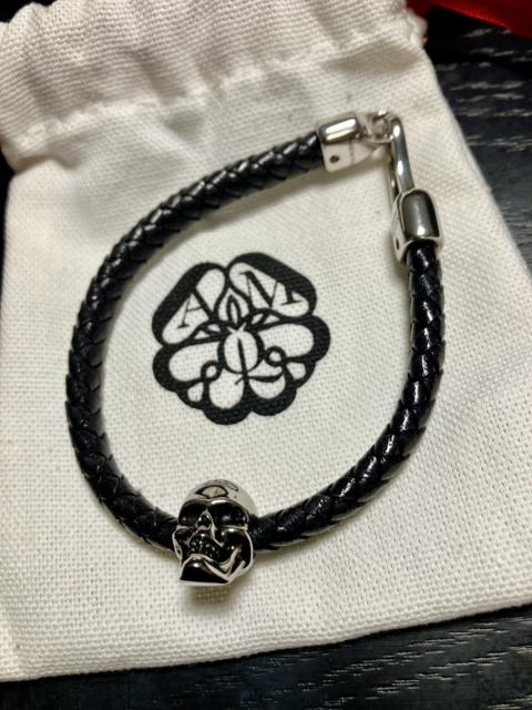 Skull leather bracelet