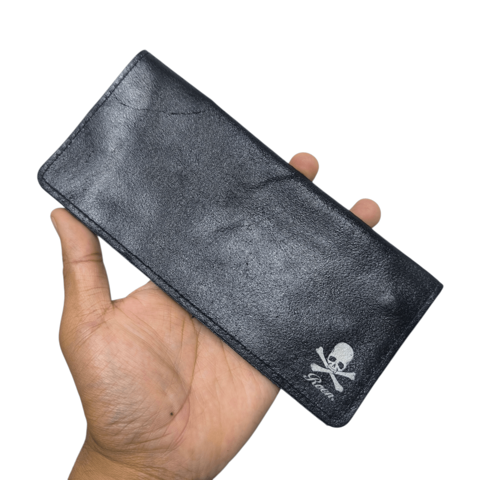 ☠️ Roen japan skull punk gothic soft leather long wallet