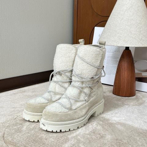 RENE CAOVILLA ASPEN Rhinestone Hiking Boots 37