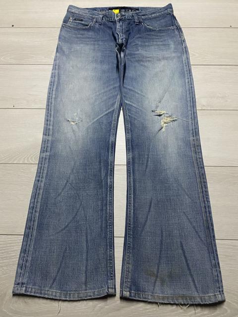Wrangler Euro Fit Wide Leg Baggy Distressed Jeans
