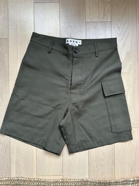 Marni Tropical Wool Cargo Shorts